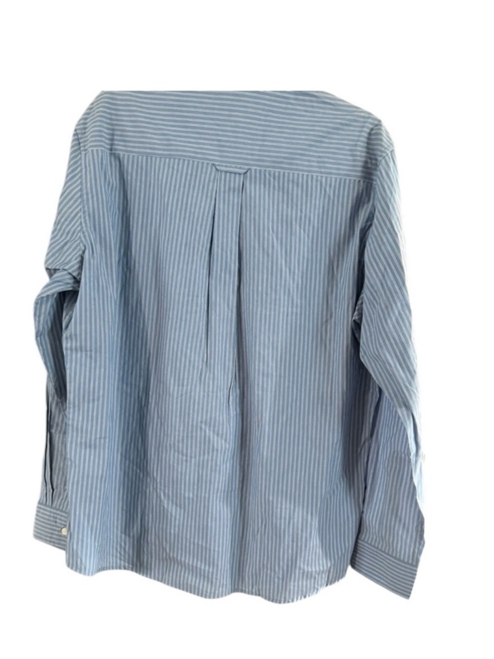Classic Light Blue Striped Button-Down Shirt for Men - Picture 10 of 11